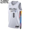Brooklyn Nets Patty Mills 8 Nike 2022-23 City Edition Valkoinen Pelipaidat Swingman - Lasten